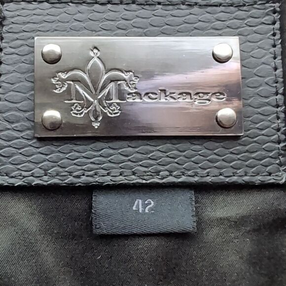 Mackage Grey Genuine Soft Leather Blazer Jacket Large - Picture 3 of 15